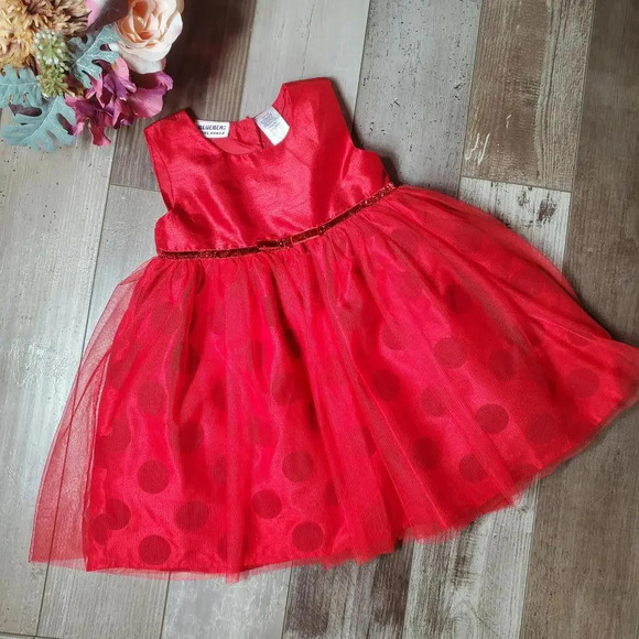 BLUEBERi boulevard Formal Red Polka Dot Tulle Girls Dress Size 24 Months NWOT - Picture 14 of 16